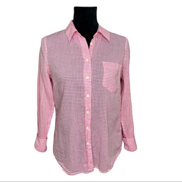 Gap pink plaid button down shirt Small - Picture 1 of 7